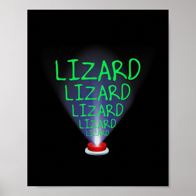 Affiche Funny Lizard Trending Meme (Devant)