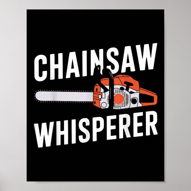 Affiche Funny Lumberjack Art Men Women Chainsaw Tree Logge (Devant)