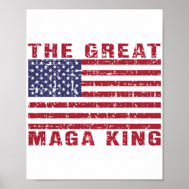 Affiche Funny MAGA King Trump Supporter (Devant)