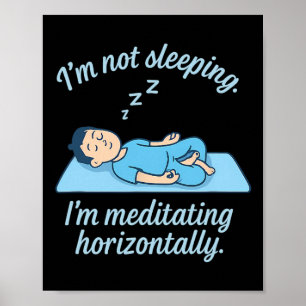 Affiche Funny Martial Arts méditation Boxe Zen Graphic