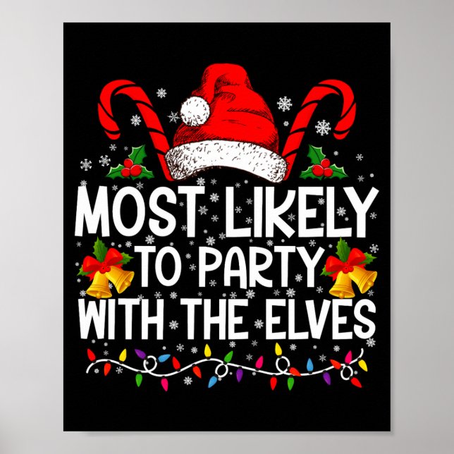 Affiche Funny Matching Christmas Most Likely To Party  (Devant)
