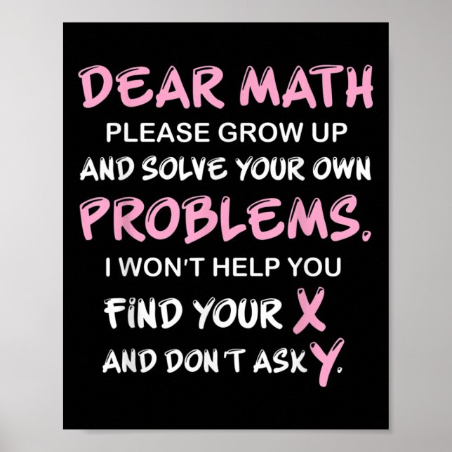 Affiche Funny Math Quote  (Devant)