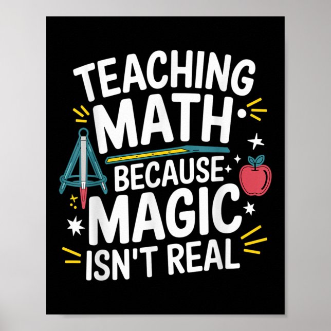 Affiche Funny Math Teacher Algebra Lover Back To School  (Devant)