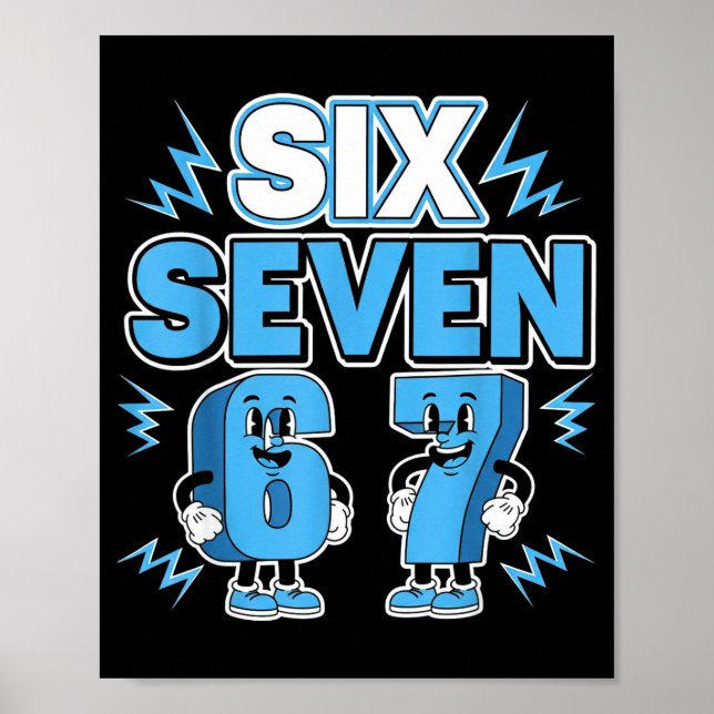 Affiche Funny Meme 67 Six Seven 6 7 Italian Brainrot Boys  (Devant)