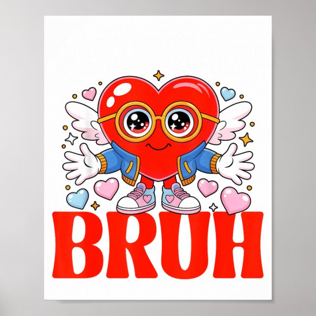 Affiche Funny Meme 67 Six Seven Bruh Valentine Heart Women (Devant)