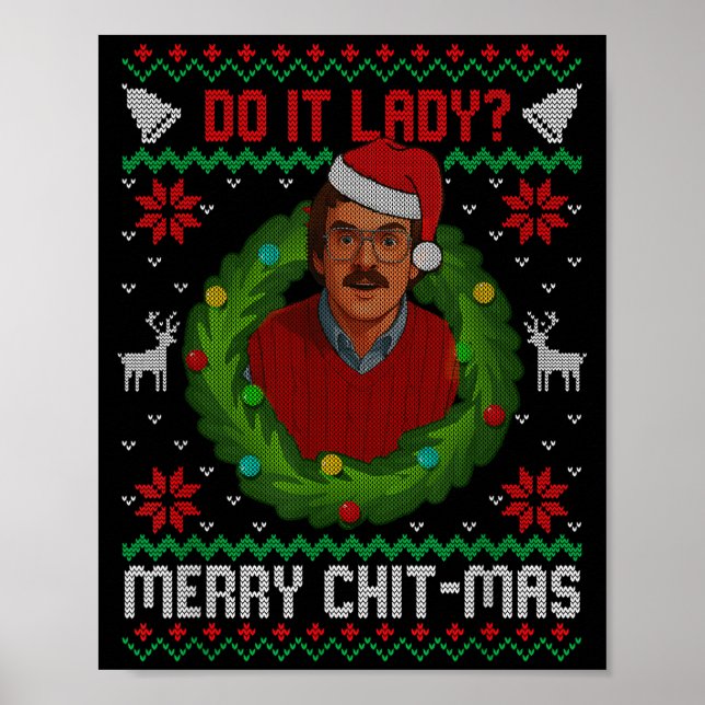 Affiche Funny Merry Chit-mas Ugly Christmas Sweater  (Devant)