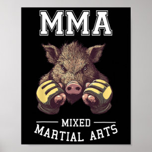 Affiche Funny Mixed martial art Boar - Thai Boxing Cage Co