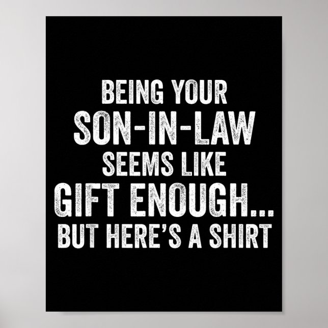 Affiche Funny Mother In Law Sarcastic Humor Quote From Son (Devant)