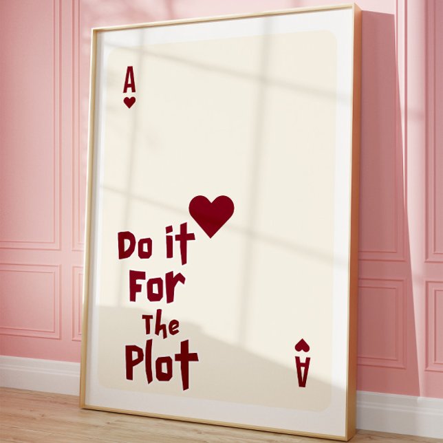 Affiche Funny Motivational Ace of Hearts Trendy Wall Art (Créateur téléchargé)