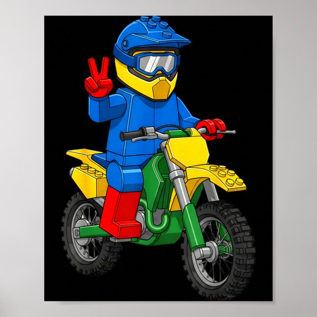 Affiche Funny Motorbike Builder Boys Block Building Toys D (Devant)
