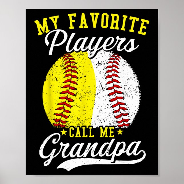 Affiche Funny My Favorite Sell Softll Player Calls Me Gran (Devant)