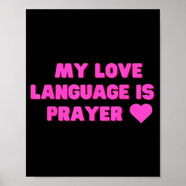 Affiche Funny My Love Language Is Prayer Jesus Christian  (Devant)