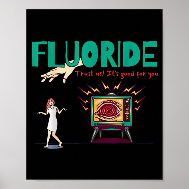 Affiche Funny Mysterious Consracy Theories Fluoride Consra (Devant)