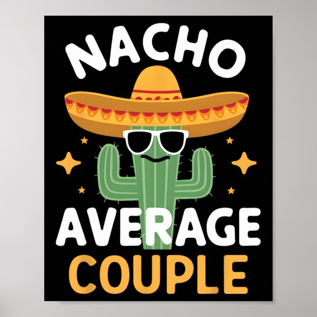 Affiche Funny Nacho Couple moyen Cinco De Mayo Mexo F F (Devant)
