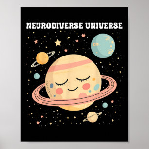 Affiche Funny Neurodiversité Universe Spirituel Enseignant