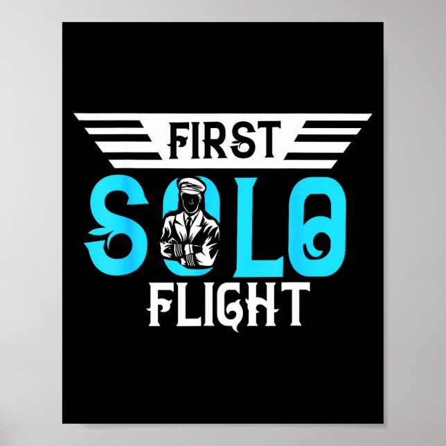 Affiche Funny New Lot Design First Solo Flight Aircraft Lo (Devant)