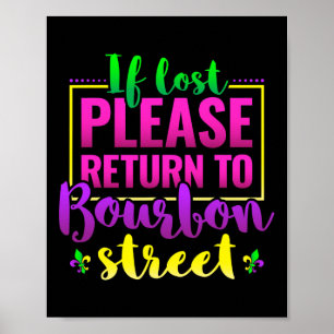 Affiche Funny New Orleans Mardi Gras Carnival Louisiane Ne