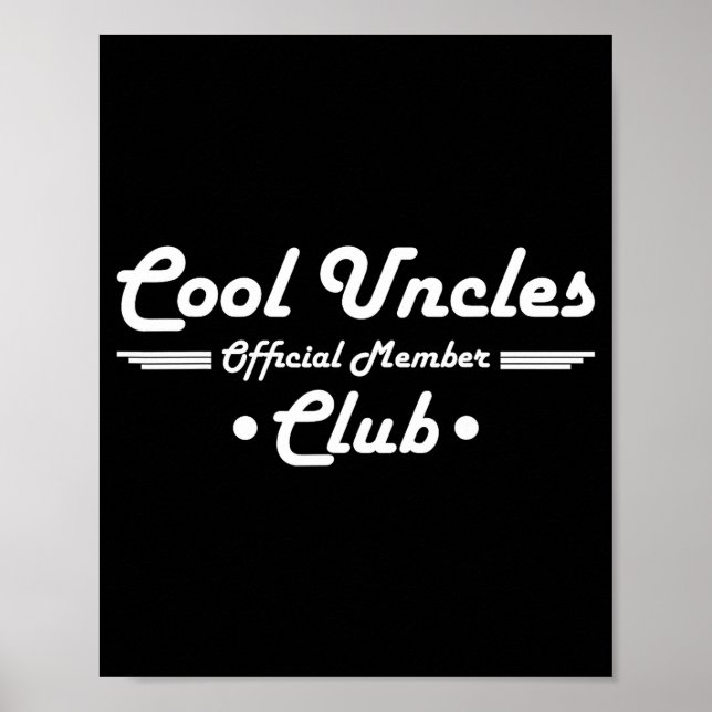 Affiche Funny New Uncle Pregnancy Announcement Cool Uncles (Devant)