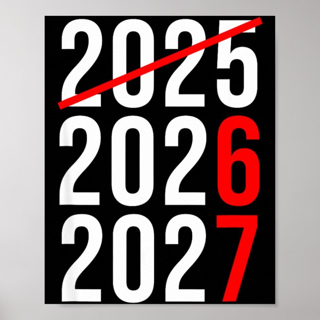 Affiche Funny New Year 67 Meme Hello 2026 Goodbye 2025 Wai (Devant)