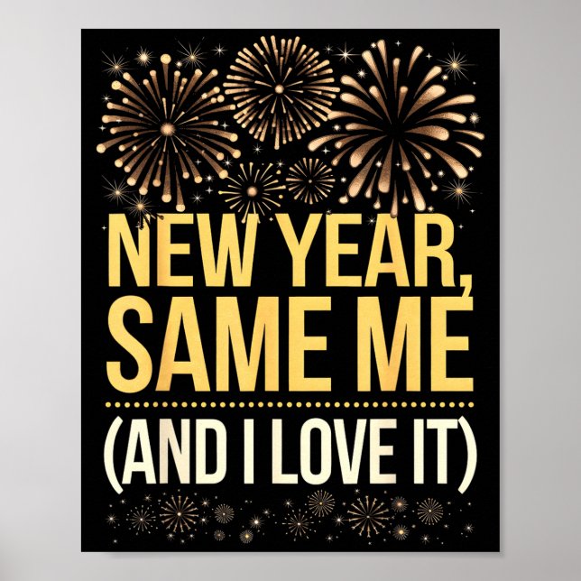 Affiche Funny New Year Same Me New Years Eve Party  (Devant)