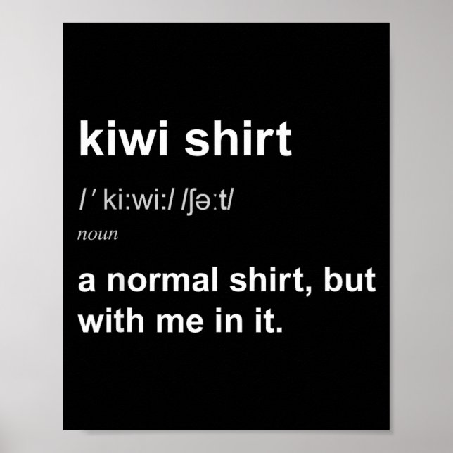Affiche Funny New Zealand For Men Women Kiwi Gift Humour  (Devant)
