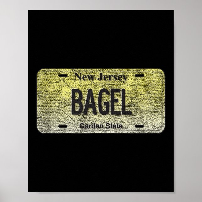 Affiche Funny Nj State Vanity License Plate Bagel  (Devant)