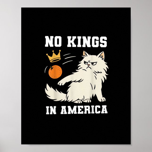 Affiche Funny No Kings in America Retro Classic Style (Devant)