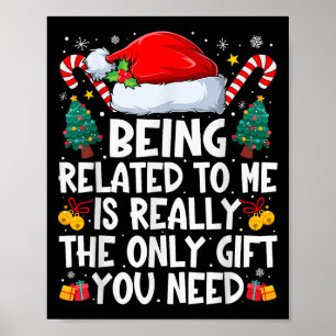Affiche Funny Noël Famille Noël Etre Lié À Moi Pa