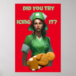 Affiche Funny Nurse Icing It Thunder_Cove