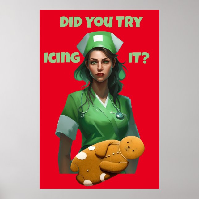Affiche Funny Nurse Icing It Thunder_Cove (Devant)