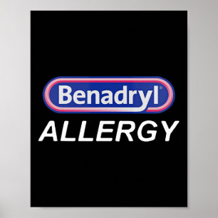 Affiche Funny Nurse Pharmacie Costume d'Halloween Benadryl
