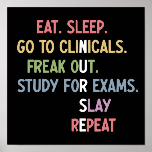 Affiche Funny Nurse School Student Future Nurse Cadfts