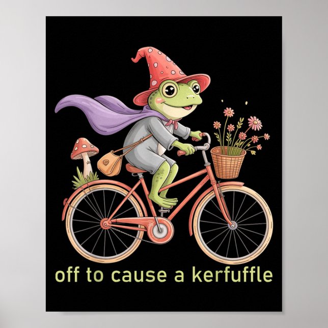 Affiche Funny Off To Cause A Kerfuffle Whimsical Wizard Fr (Devant)