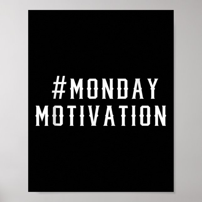 Affiche Funny Office Work Hashtag Lundi Motivation (Devant)