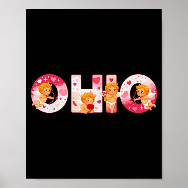 Affiche Funny Ohio Cud Midwestern Party O-h-i-o In Valenti (Devant)
