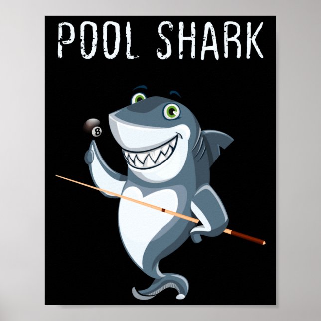 Affiche Funny Ol Shark Ol Players Billiard  (Devant)