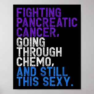 Affiche Funny Pancreatic Cancer Fighter Chemo Inspecteur p