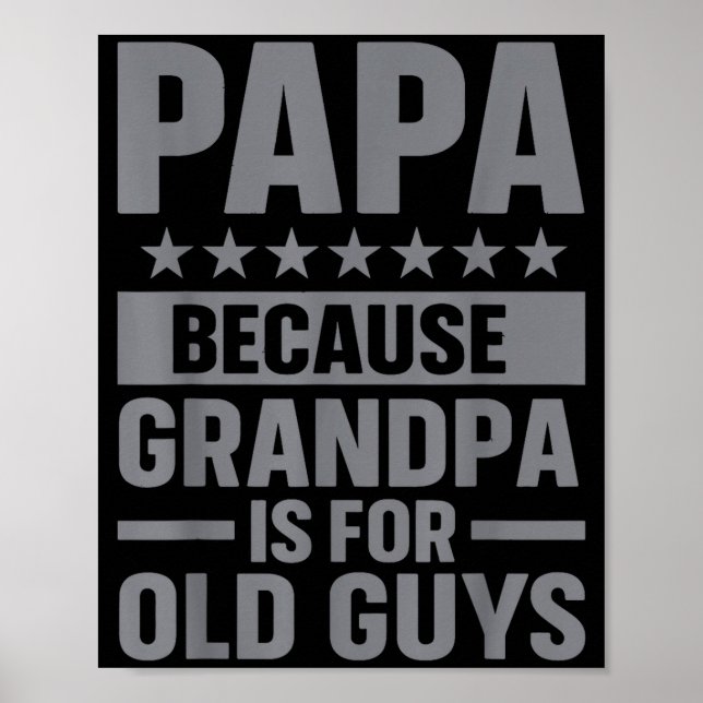 Affiche Funny Papa Art For Grandpa From Grandkids Father's (Devant)
