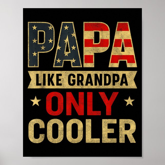 Affiche Funny Papa Art For Grandpa From Grandkids Father's (Devant)