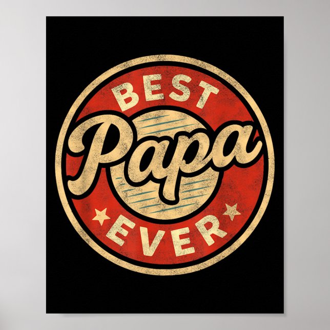 Affiche Funny Papa Art For Grandpa From Grandkids Father's (Devant)