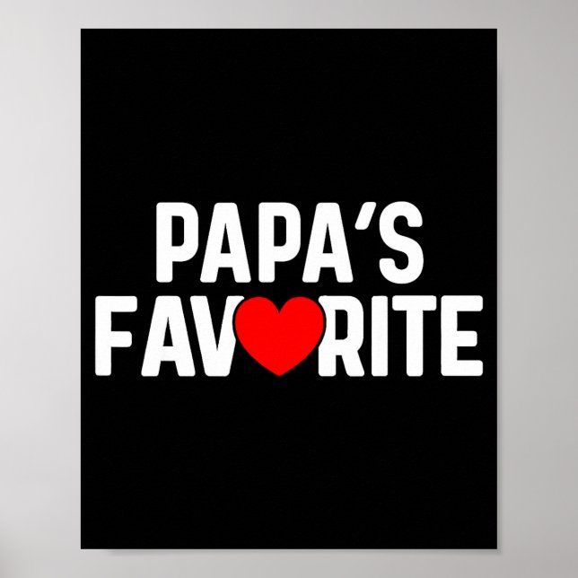 Affiche Funny Papas Favorite Son Daughter I'm Papa's Favor (Devant)