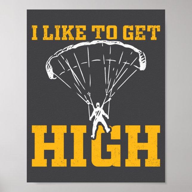 Affiche Funny Parachute Quote Skydiver  (Devant)
