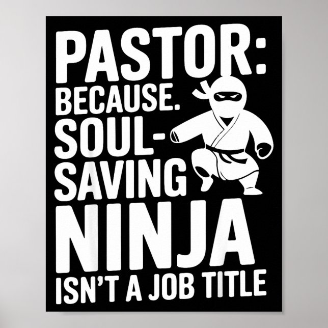 Affiche Funny Pastor Humor Christian Faith Leadership Joke (Devant)