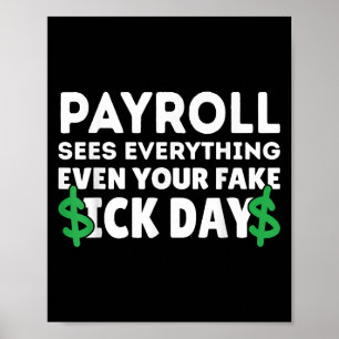 Affiche Funny Payroll voit tout Spécialiste de la paie M