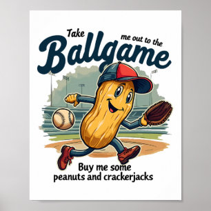 Affiche Funny Peanuts Emmène-Moi Au Jeu De Balle Bysebyl