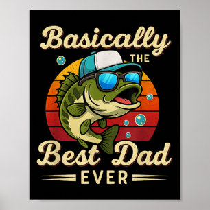 Affiche Funny Pêcheur Meilleur Papa Jamais B Pêcheur Pères