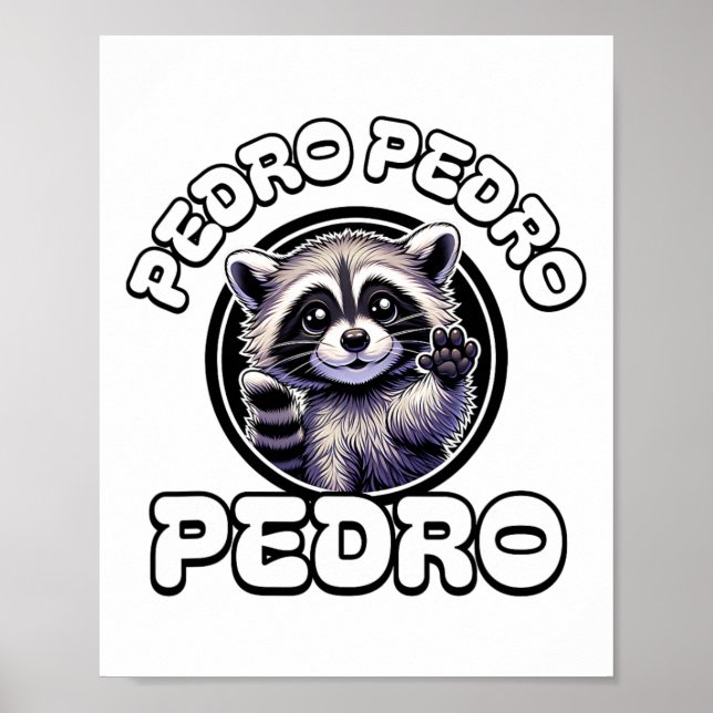 Affiche Funny Pedro Pedro Dancing Raccoon Internet populai (Devant)