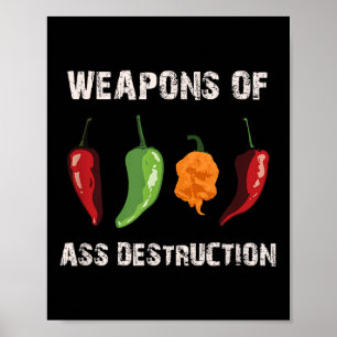 Affiche Funny Pepper Chili Head épicé Hot Foods