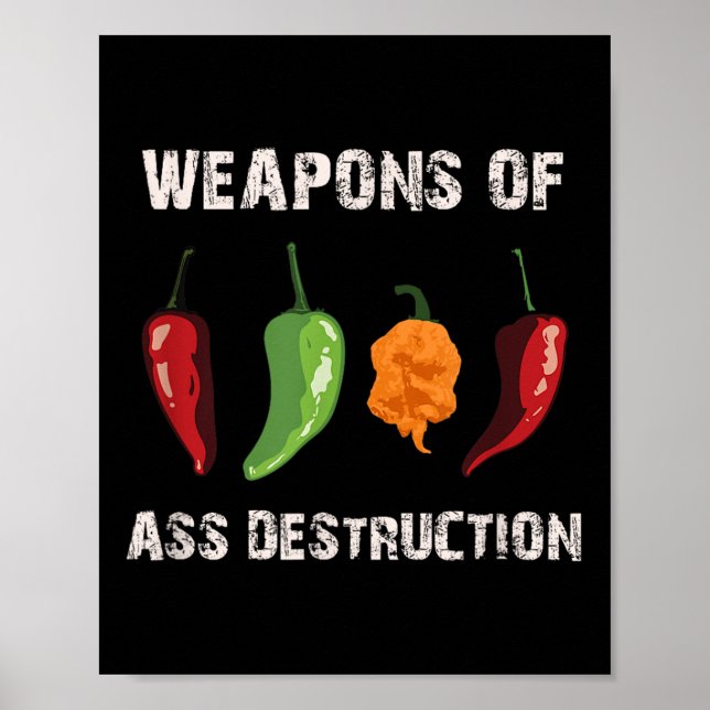 Affiche Funny Pepper Chili Head épicé Hot Foods (Devant)