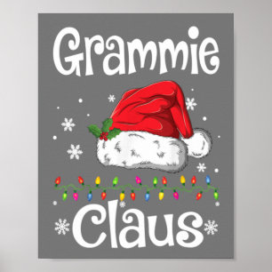 Affiche Funny Père Noël Grammie Claus Christmas Matching F